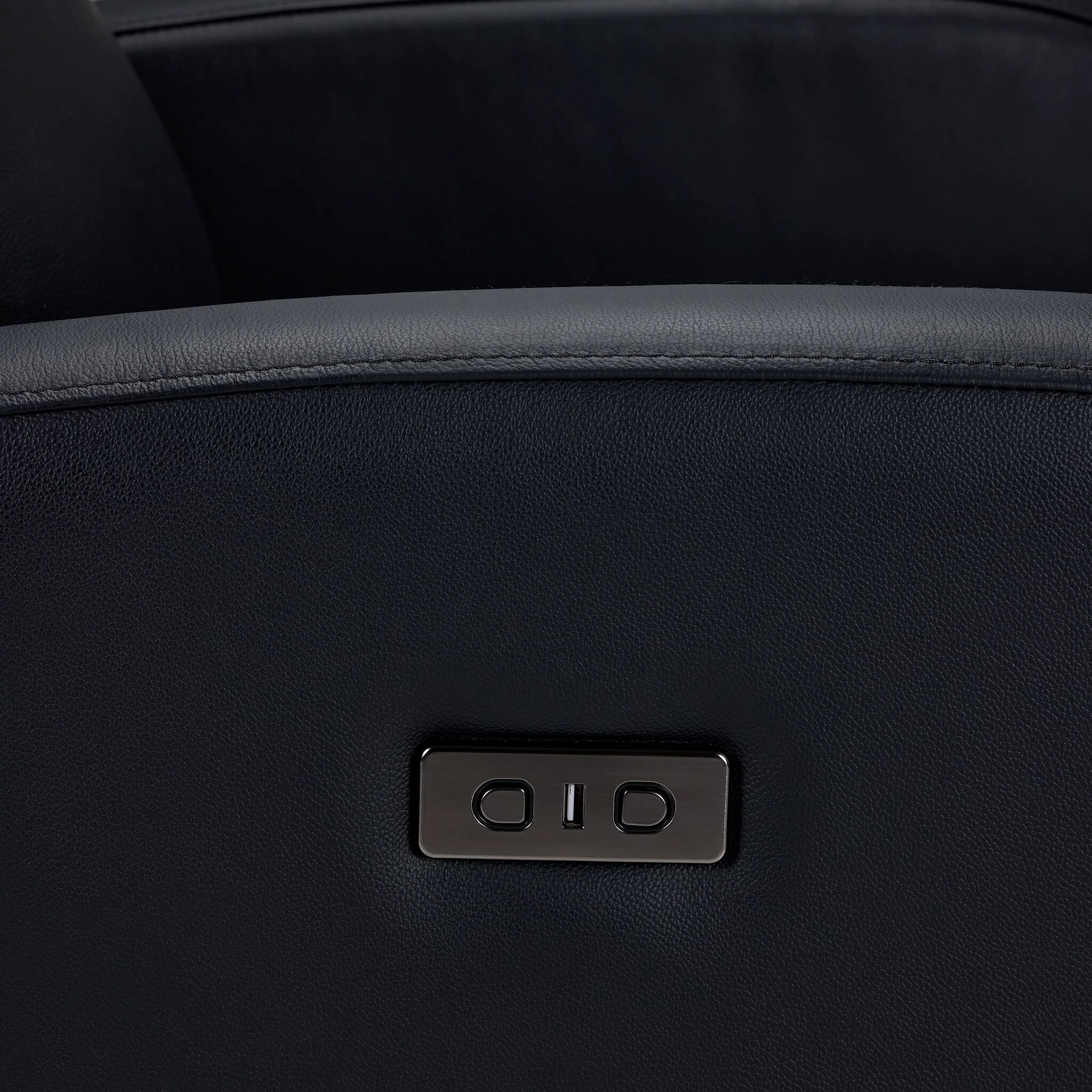 Cole Leather Power Recliner - Black - Image 3