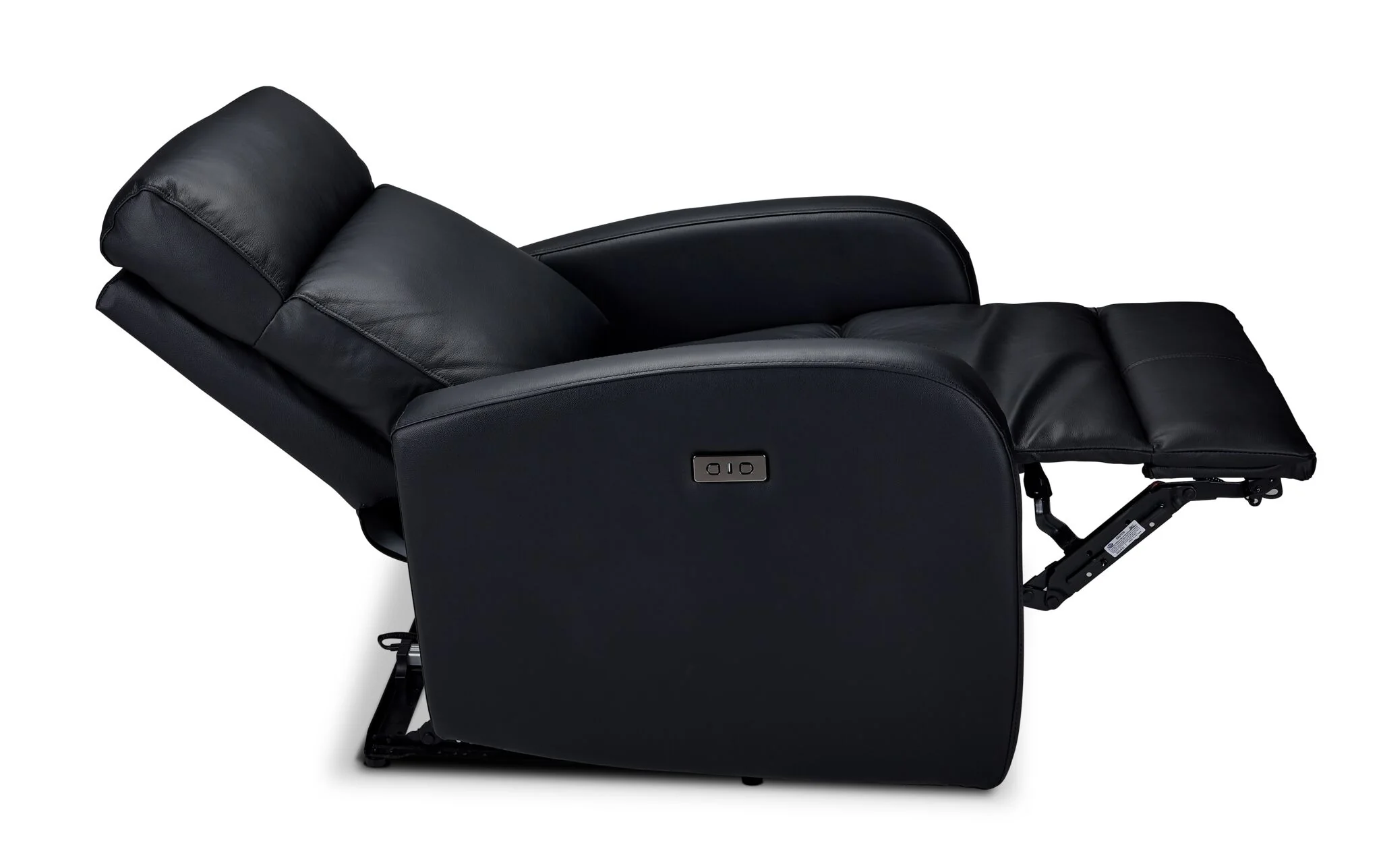 Cole Leather Power Recliner - Black - Image 6