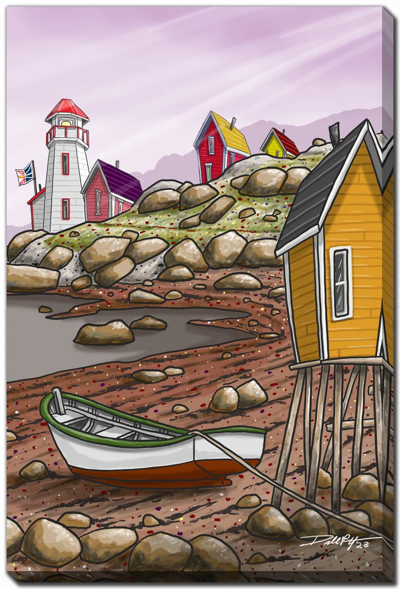 Colourful Cove Wall Art - Multi-Colour - 30 X 45