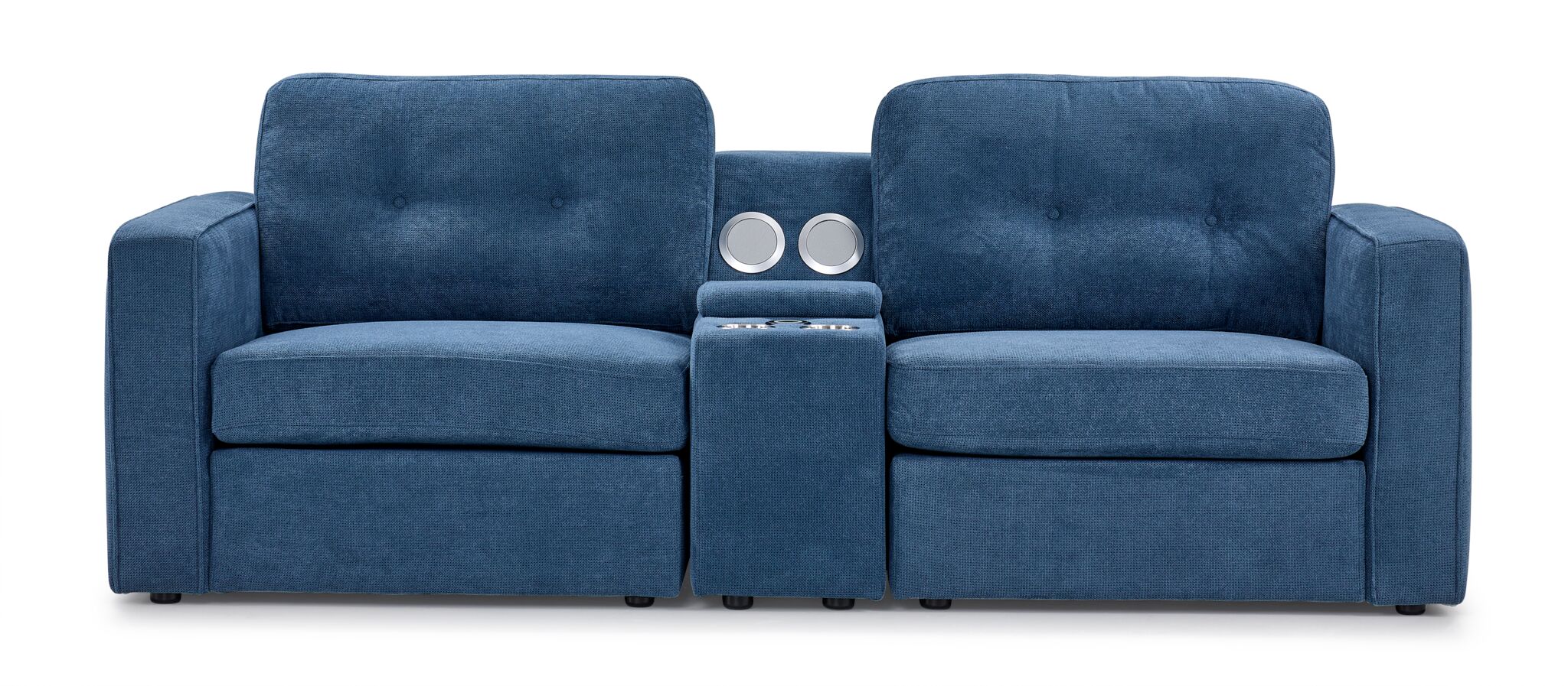 Feeling Connected - Connex 3-Piece Modular Chair with Storage Console - Blue - Image 2
