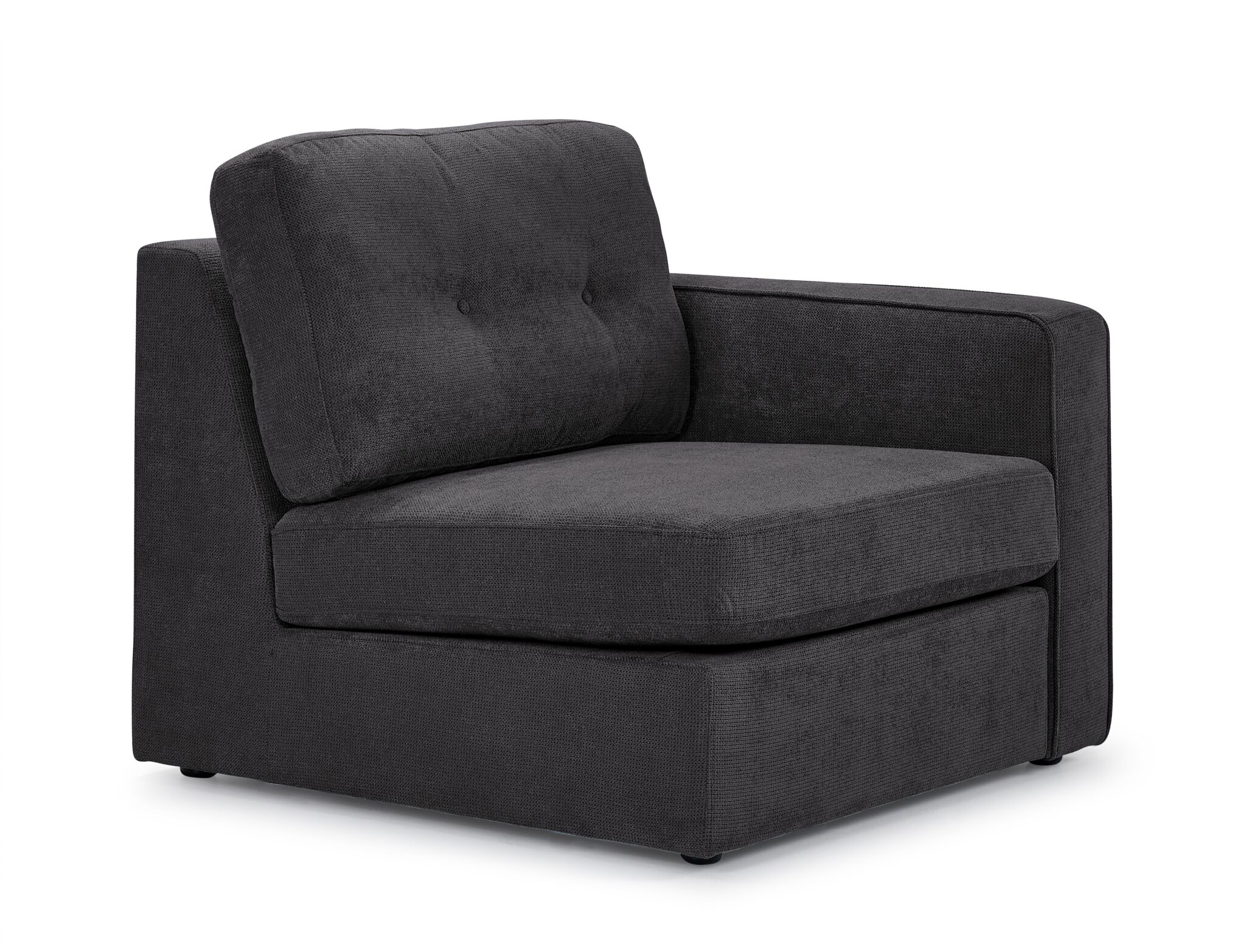 Feeling Connected - Connex 3-Piece Modular Chair with Storage Console - Dark Grey - Image 3