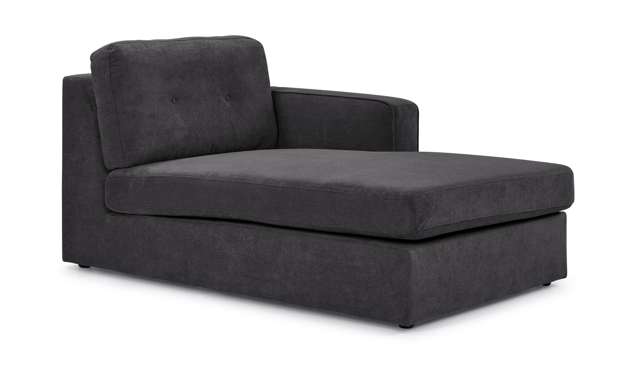Feeling Connected - Connex 3-Piece Modular Chaise - Dark Grey - Image 3