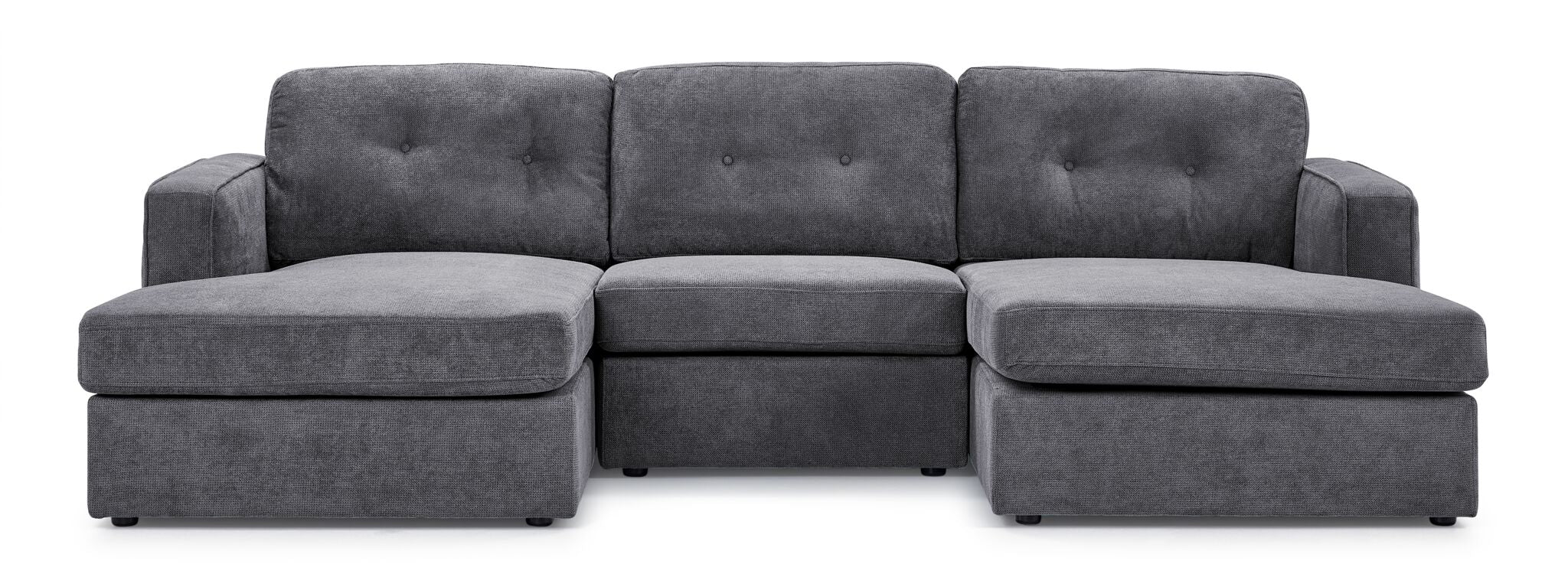 Feeling Connected - Connex 3-Piece Modular Chaise - Light Grey - Image 2