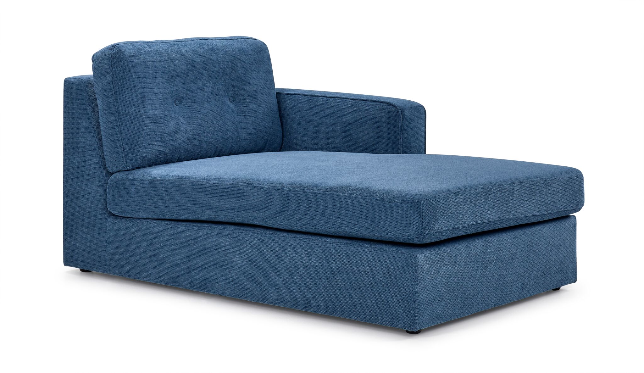 Feeling Connected - Connex 3-Piece Modular Sectional with Chaise and Drawer Console - Blue - Image 3