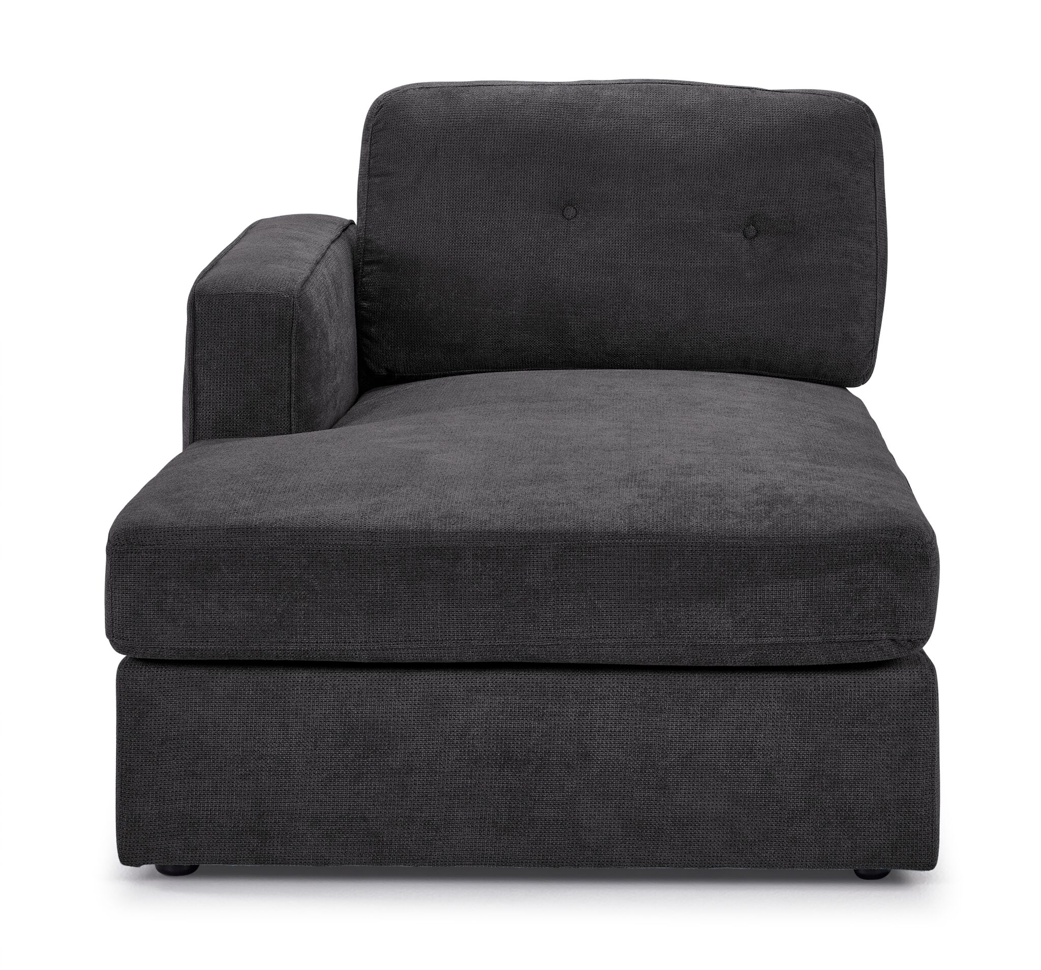 Feeling Connected - Connex 3-Piece Modular Sectional with Chaise and Drawer Console - Dark Grey - Image 6