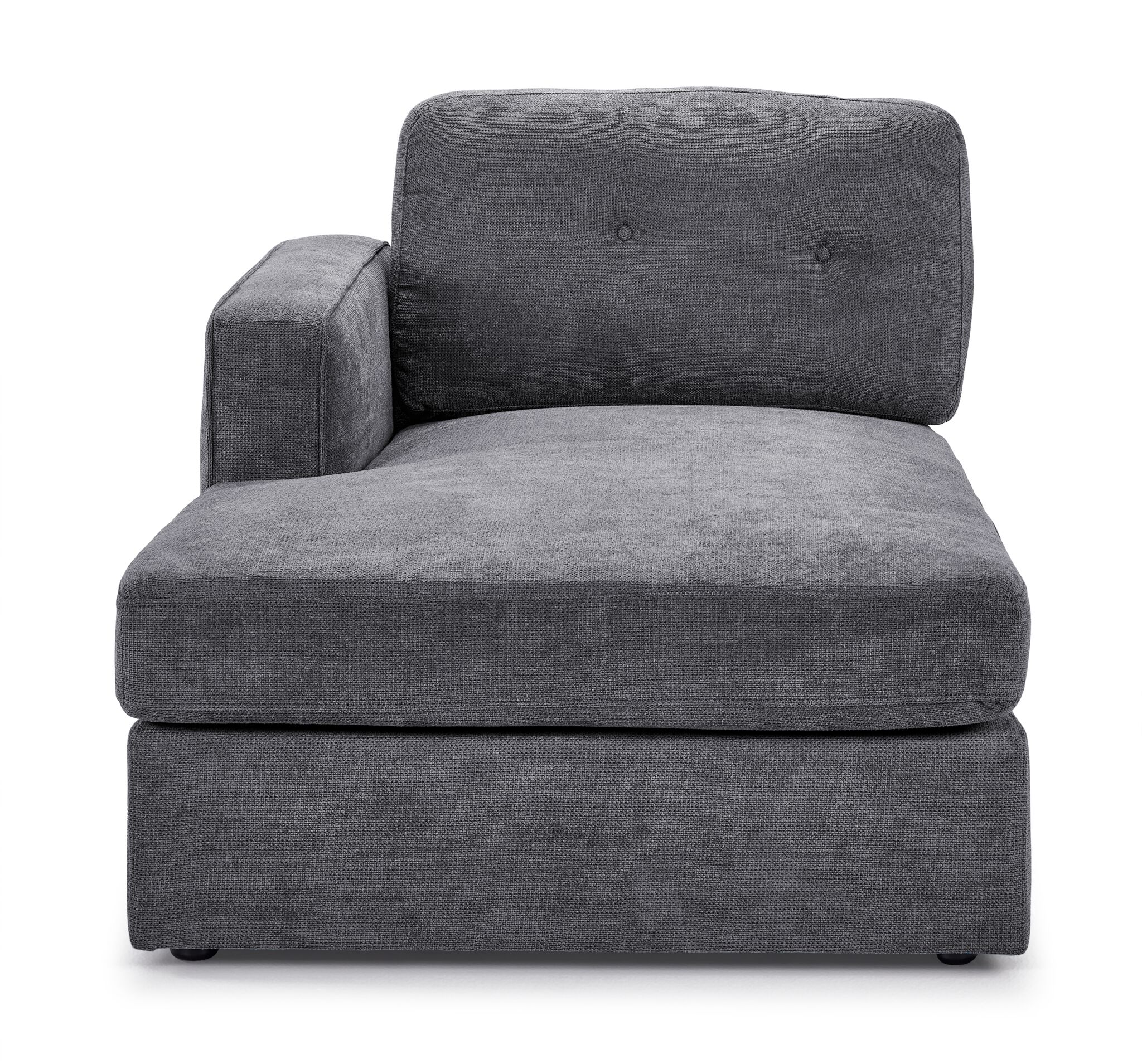 Feeling Connected - Connex 3-Piece Modular Sectional with Chaise and Drawer Console - Light Grey - Image 6