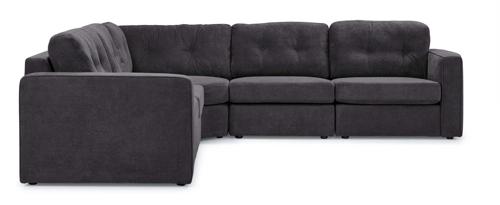 Feeling Connected - Connex 5-Piece Modular Sectional - Dark Grey - Image 2