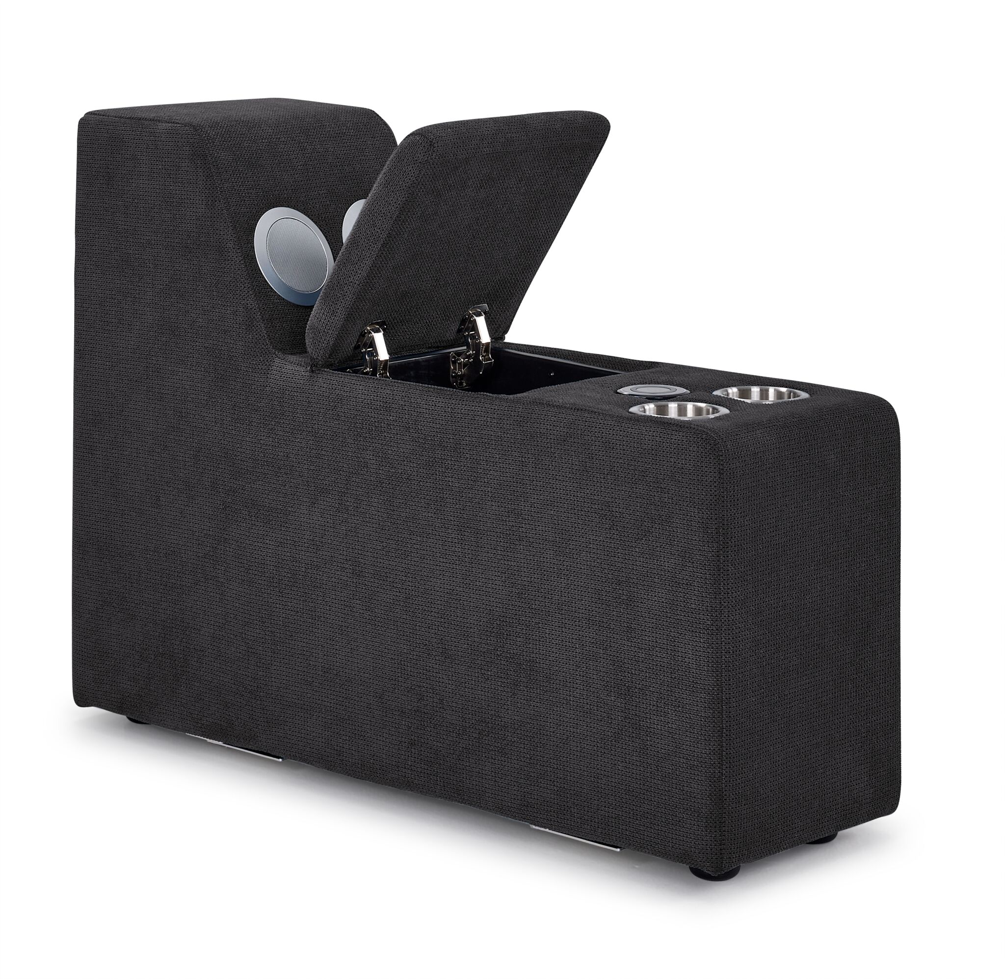 Feeling Connected - Connex 5-Piece Modular Sectional with Consoles - Dark Grey - Image 9