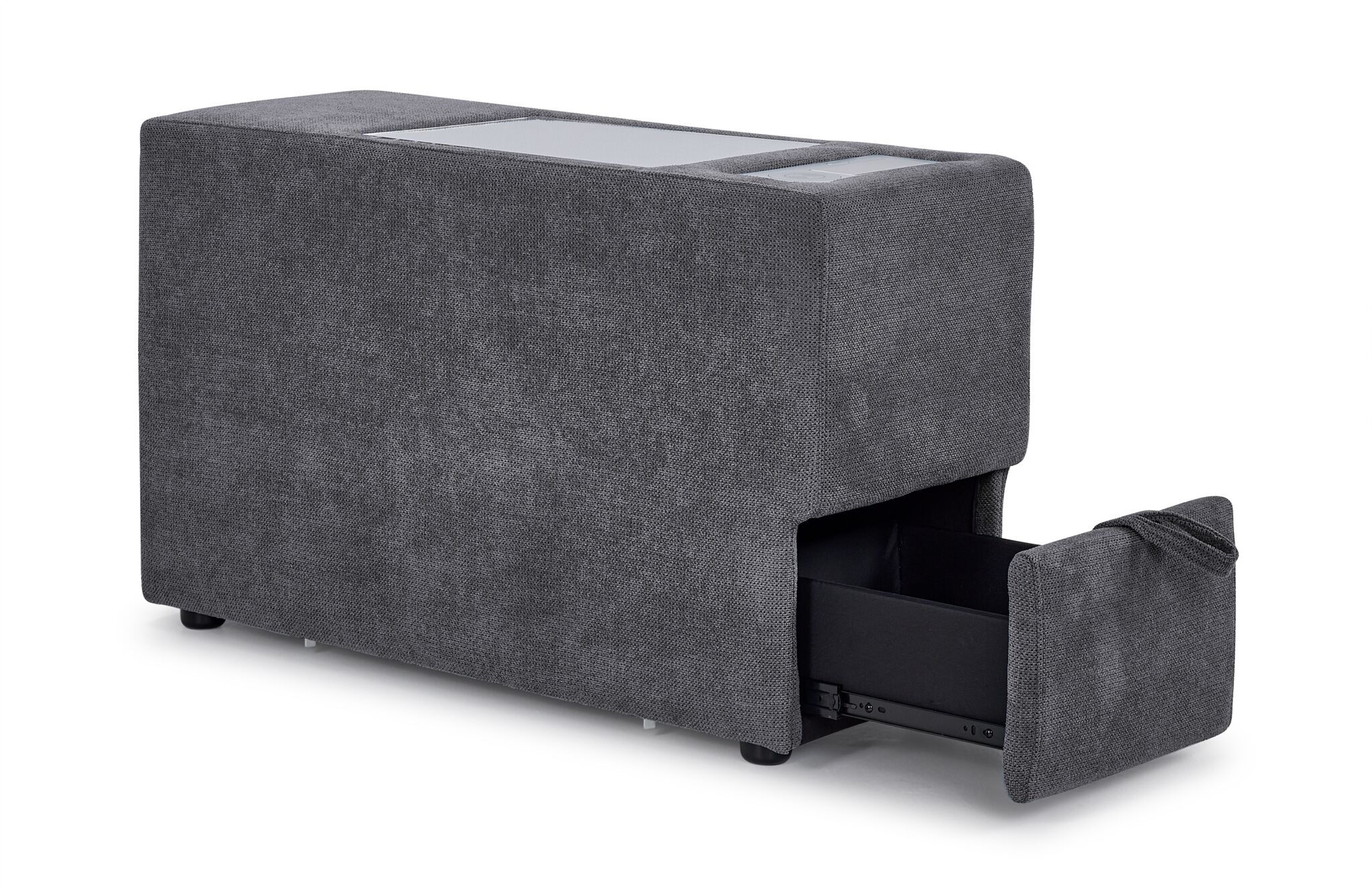 Feeling Connected - Connex 5-Piece Modular Sectional with Consoles - Light Grey - Image 14