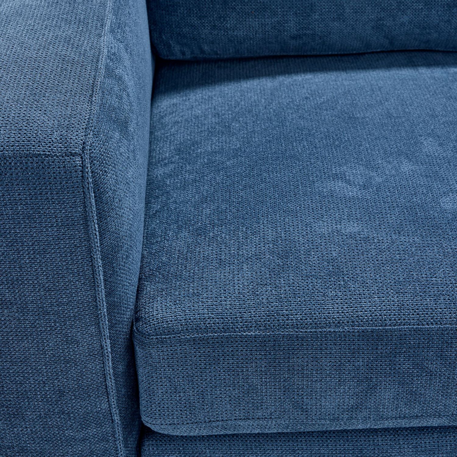 Feeling Connected - Connex 6-Piece Modular Sectional with Drawer Console - Blue - Image 12