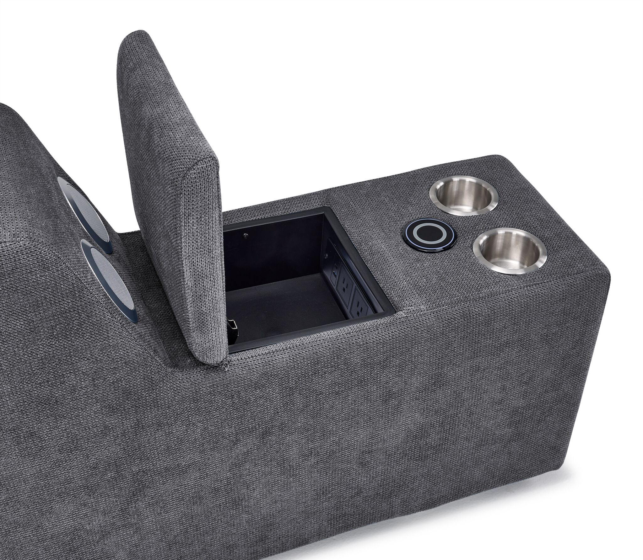 Feeling Connected - Connex 6-Piece Modular Sectional with Storage Console - Light Grey - Image 15