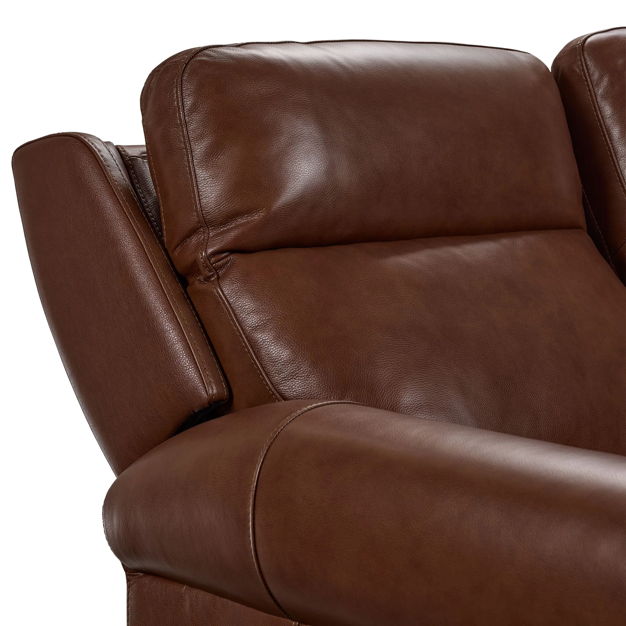 Conrad Leather Dual Power Reclining Loveseat - Dark Brown - Image 5