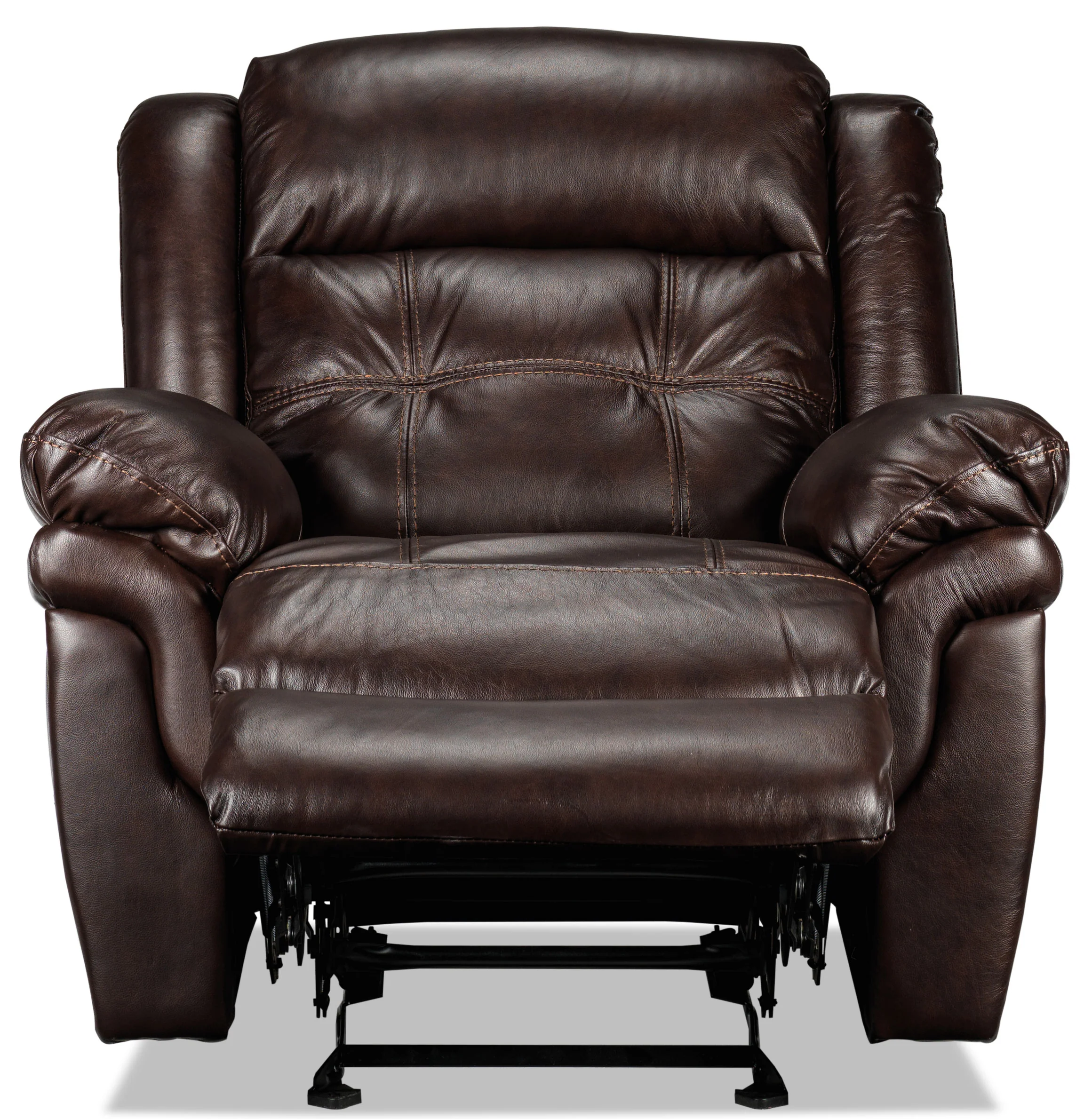 Cooper Leather Reclining Sofa and Recliner Set - Brown - Image 3