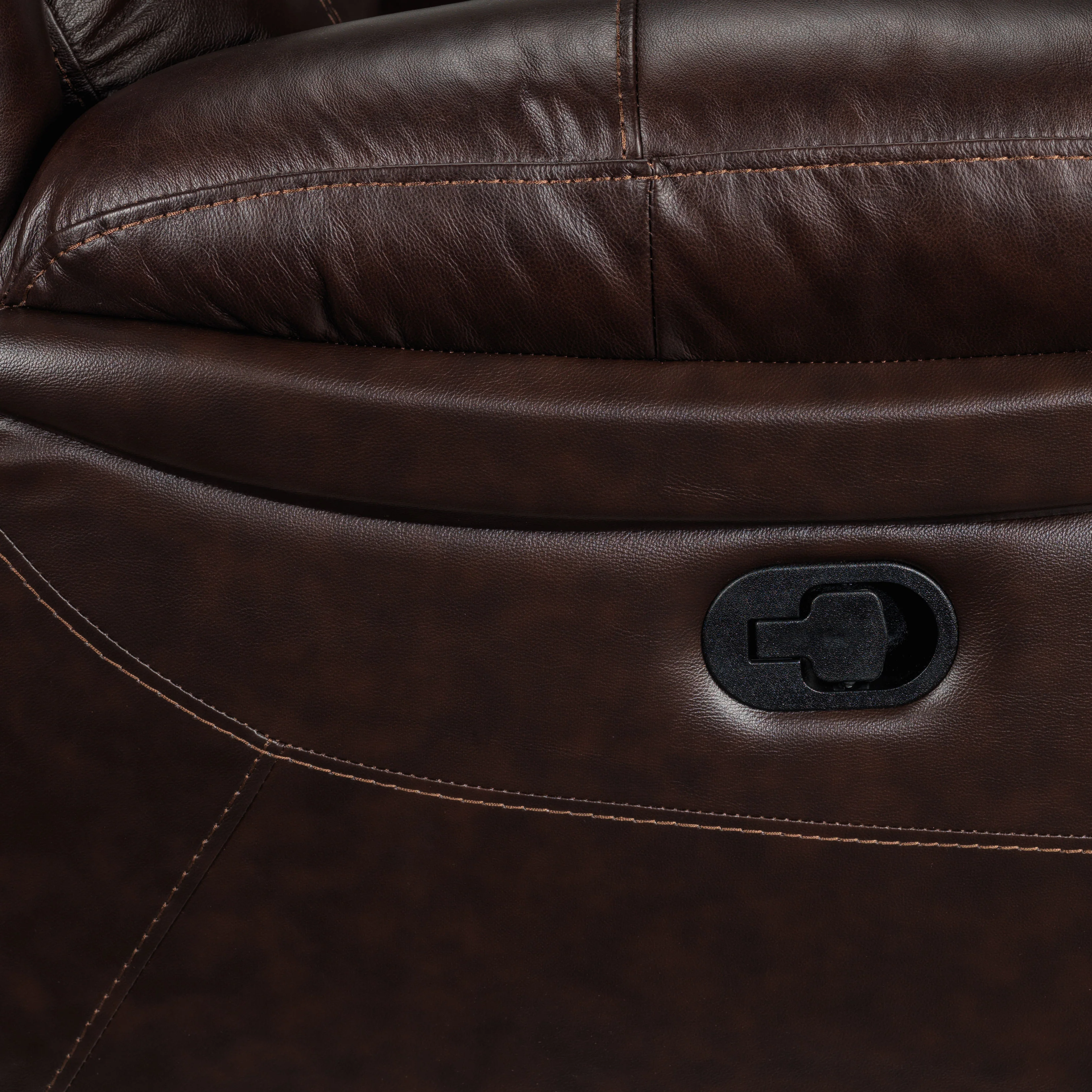 Cooper Leather Reclining Sofa and Recliner Set - Brown - Image 5