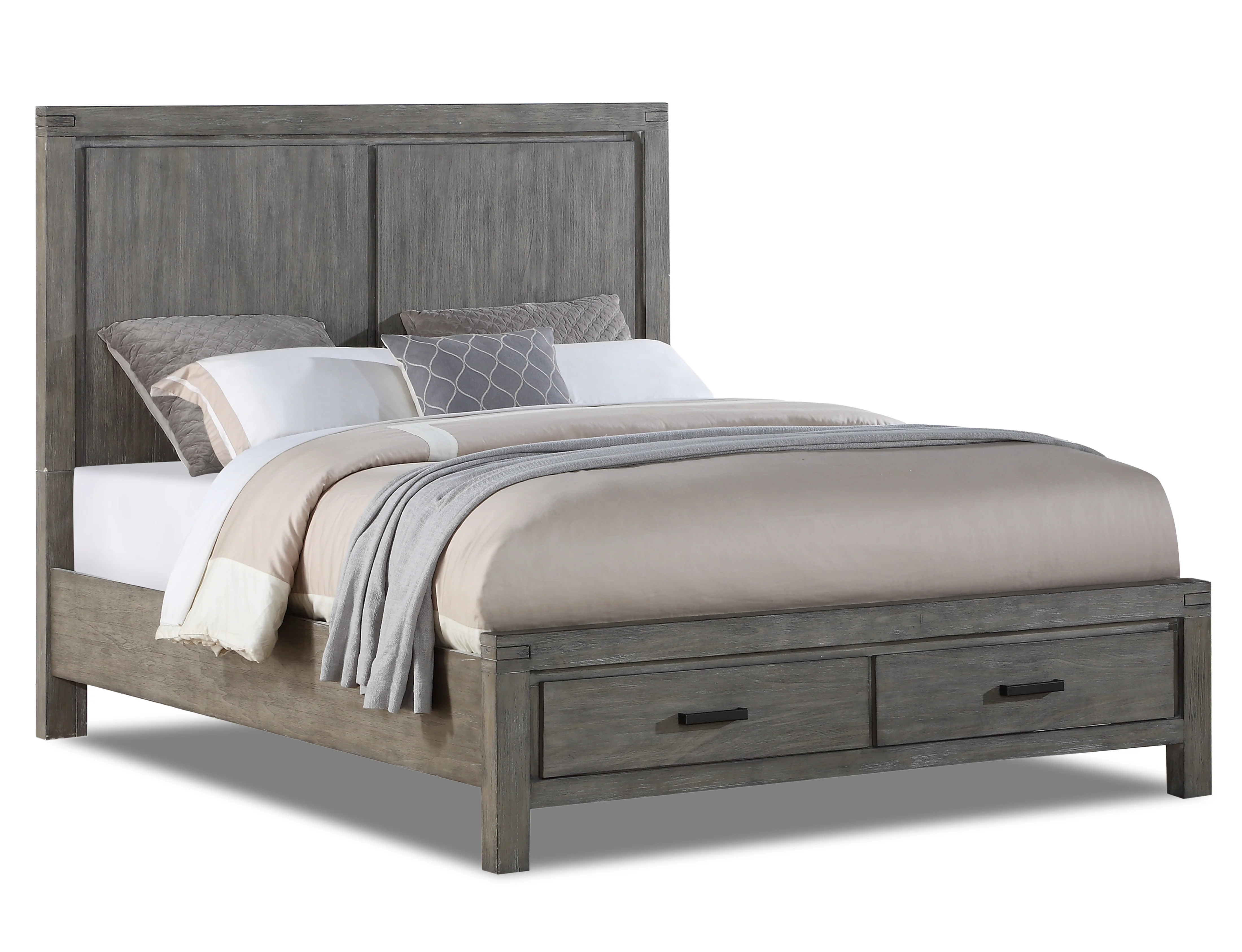 Copeland 6-Piece Queen Storage Bedroom Package - Wire-Brushed Grey - Image 3