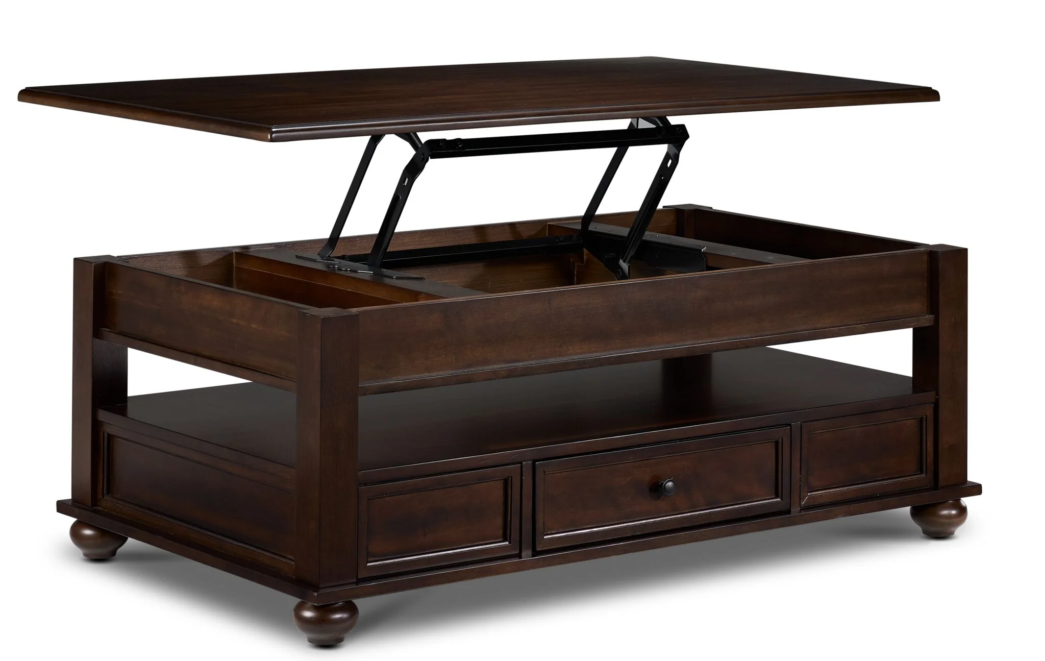 Corbel 48" Lift Top Coffee Table - Espresso - Image 3