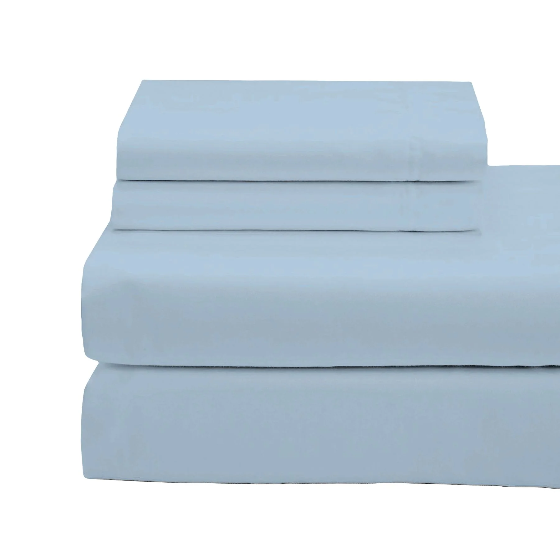 Cotton House 100% Combed Cotton King Sheet Set - 650 Thread Count Blue - Image 2