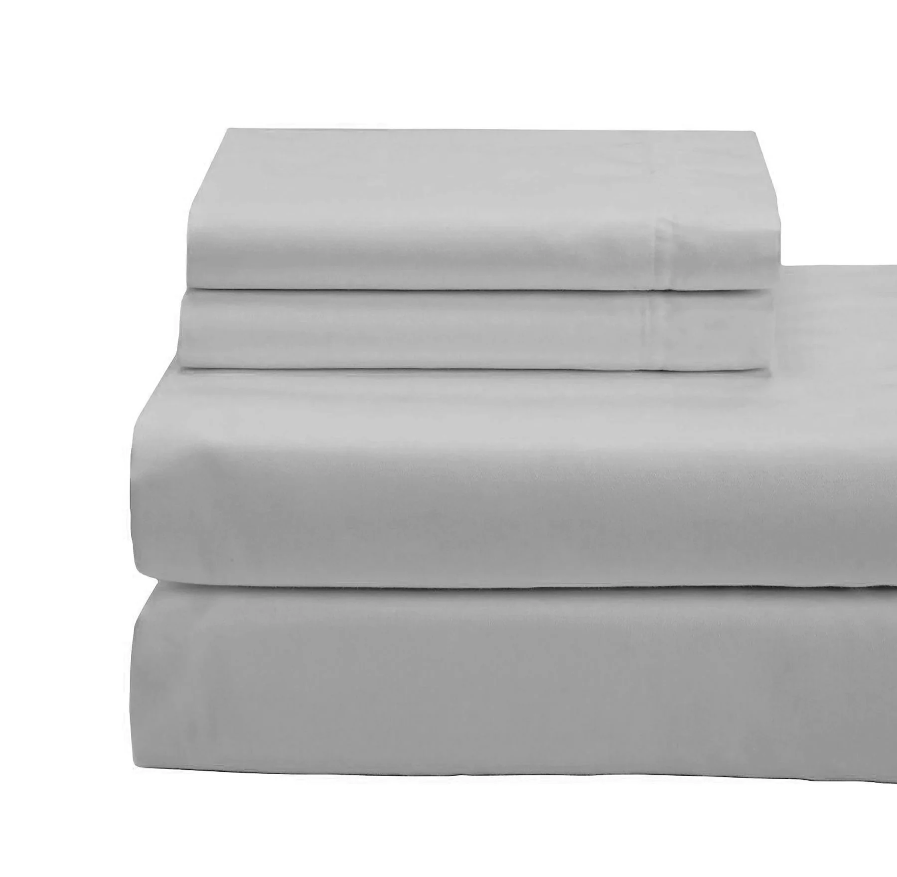 Cotton House 100% Organic Cotton King Sheet Set - 500 Thread Count Silver - Image 2