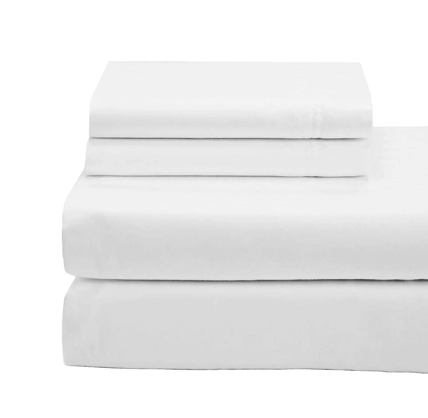Cotton House 100% Organic Cotton King Sheet Set - 600 Thread Count White - Image 2