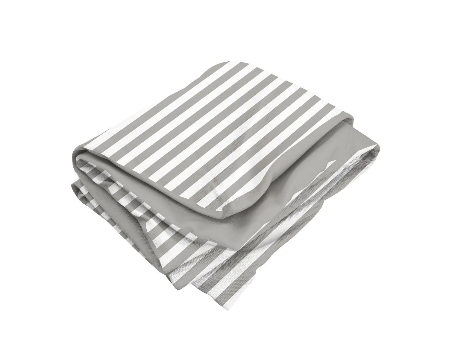 Cotton House 3-Piece Full Duvet Cover Set - Pewter Stripes - Image 2