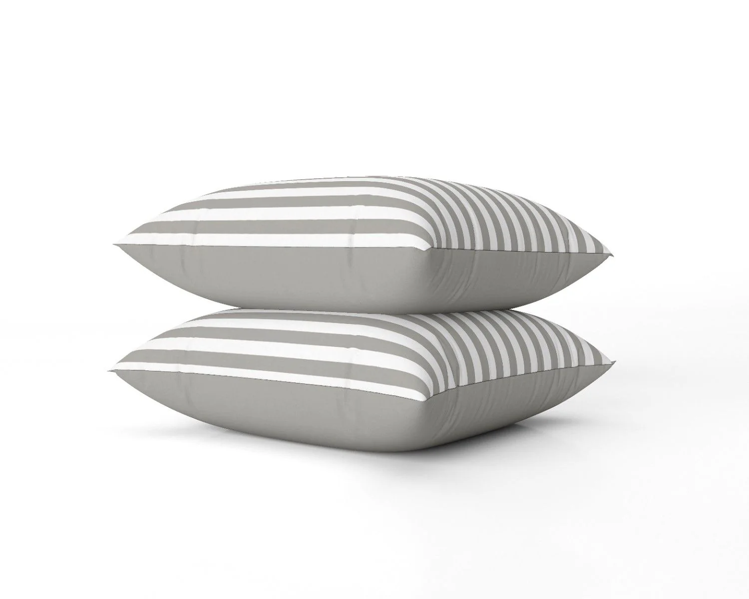 Cotton House 3-Piece King Duvet Cover Set - Pewter Stripes - Image 3
