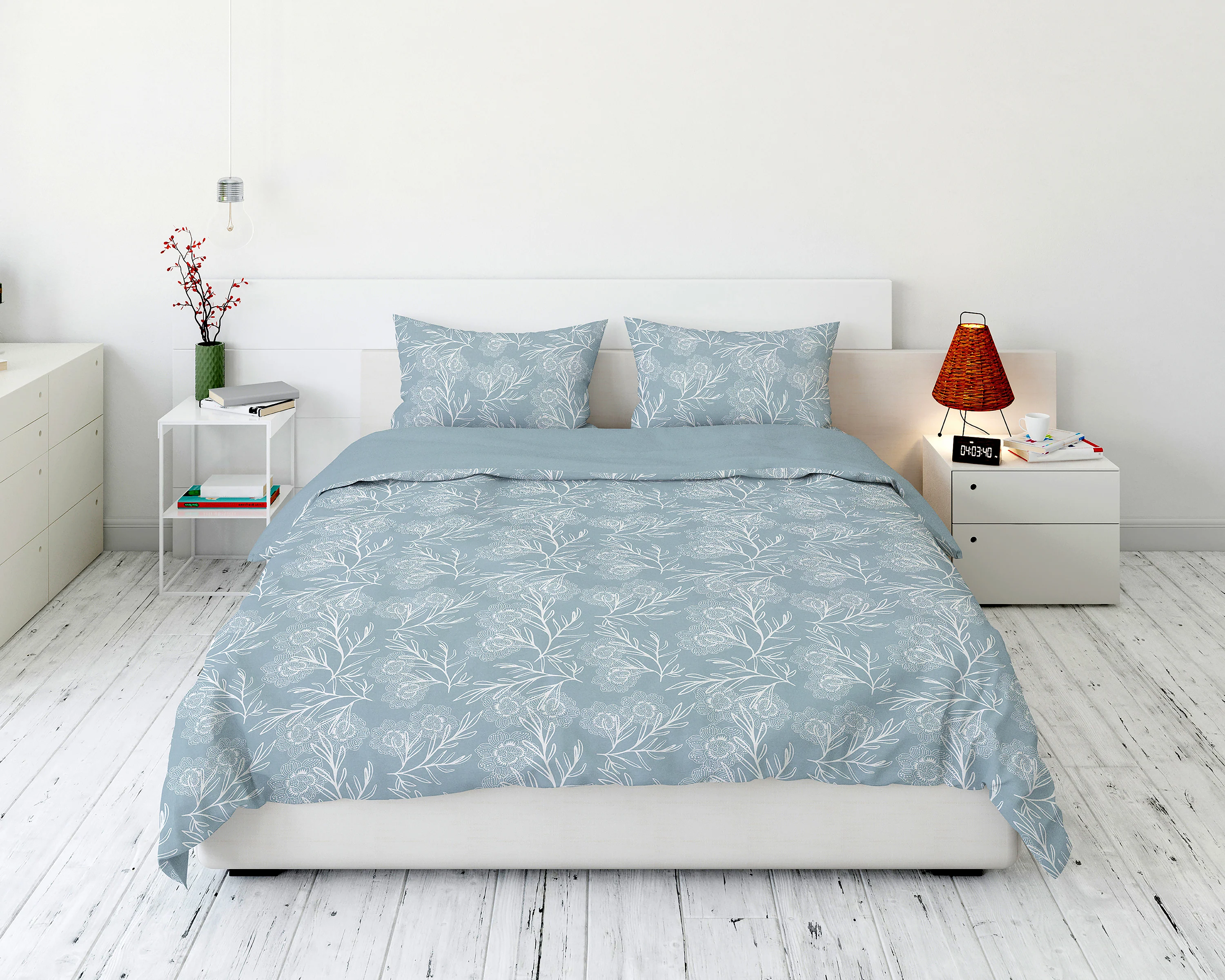Cotton House 3-Piece King Duvet Cover Set - Serene Blooms