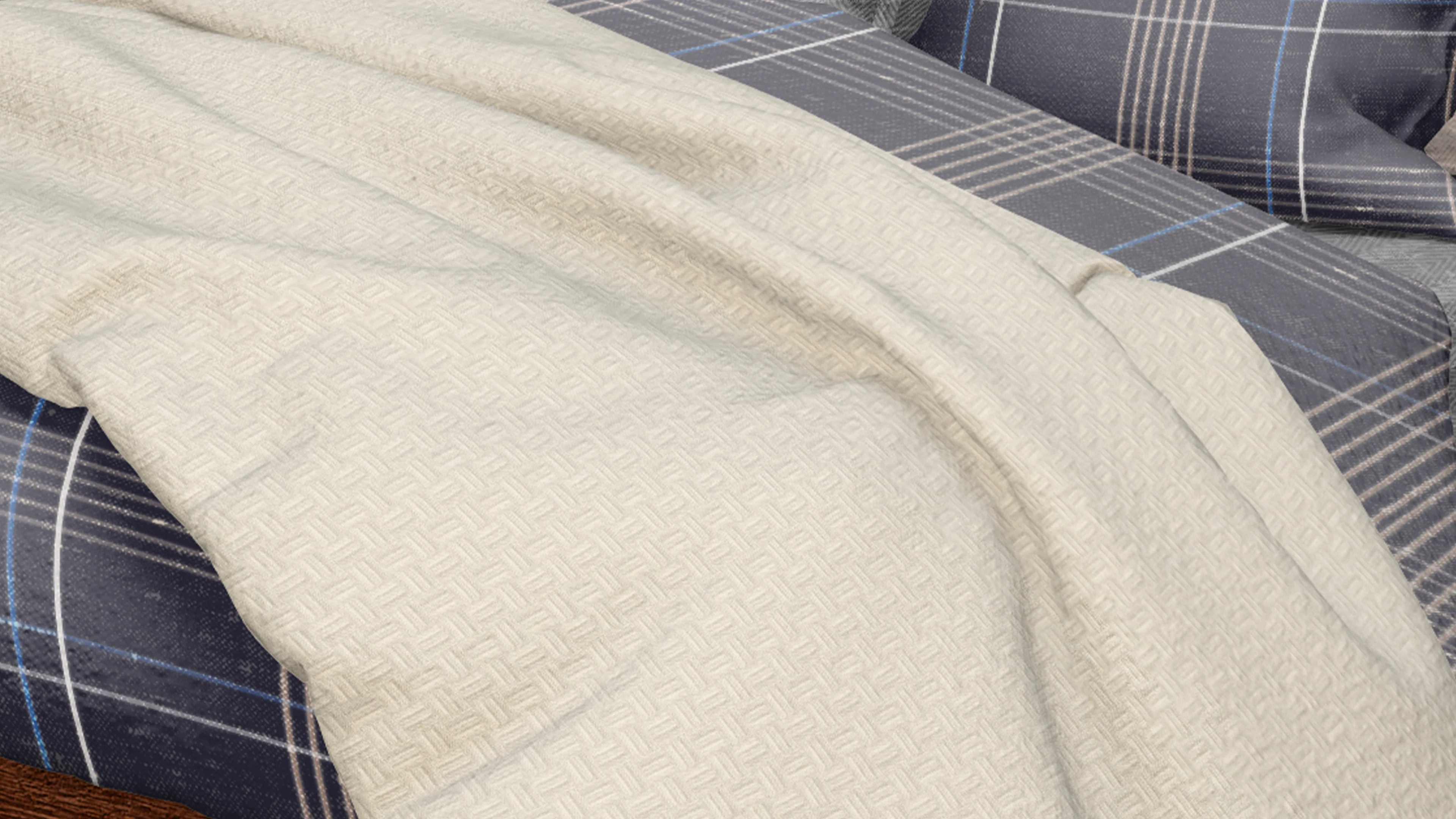 Cotton House Double/Queen Textured Blanket - Cream - Image 3