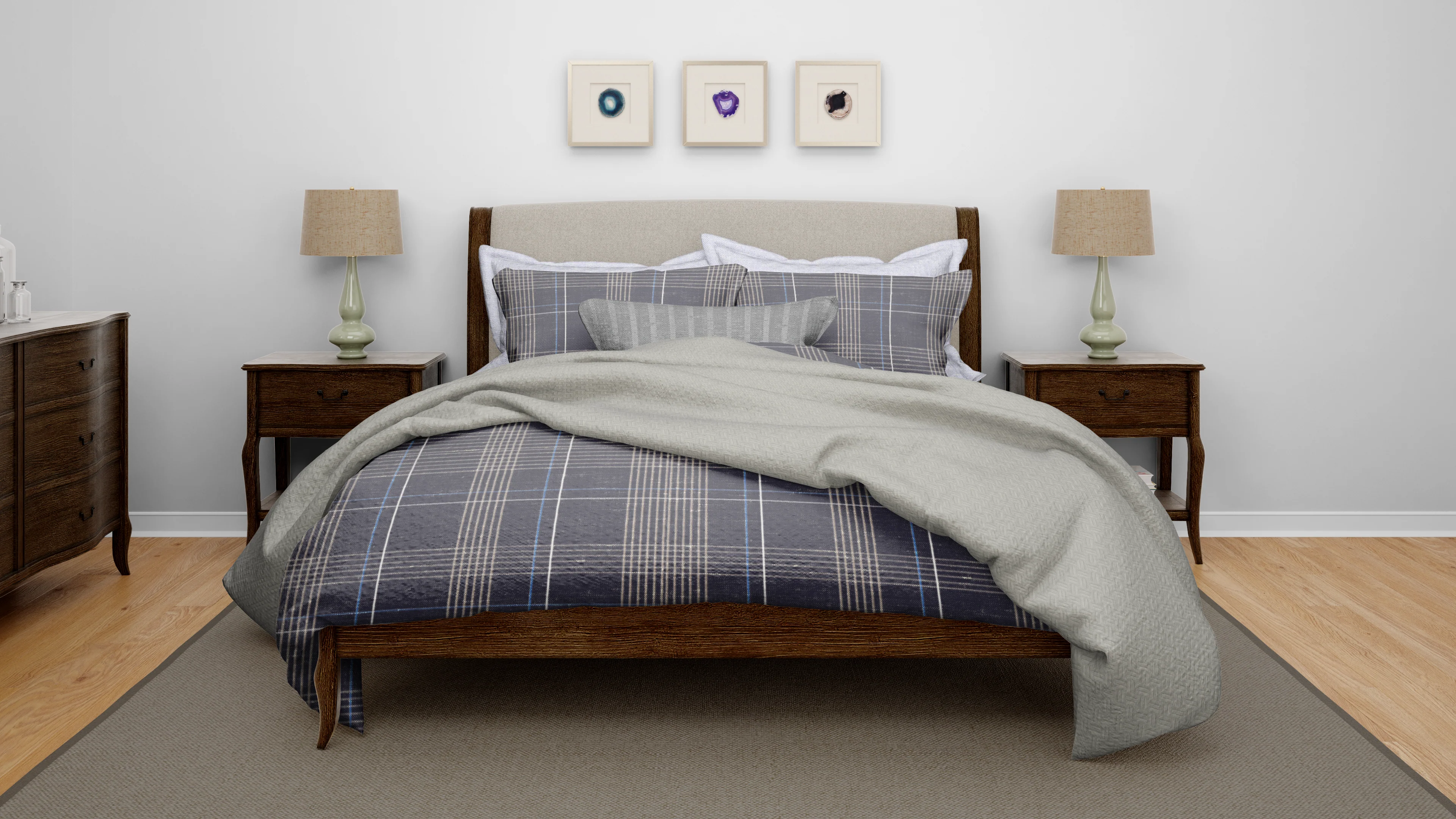 Cotton House Double/Queen Textured Blanket - Grey