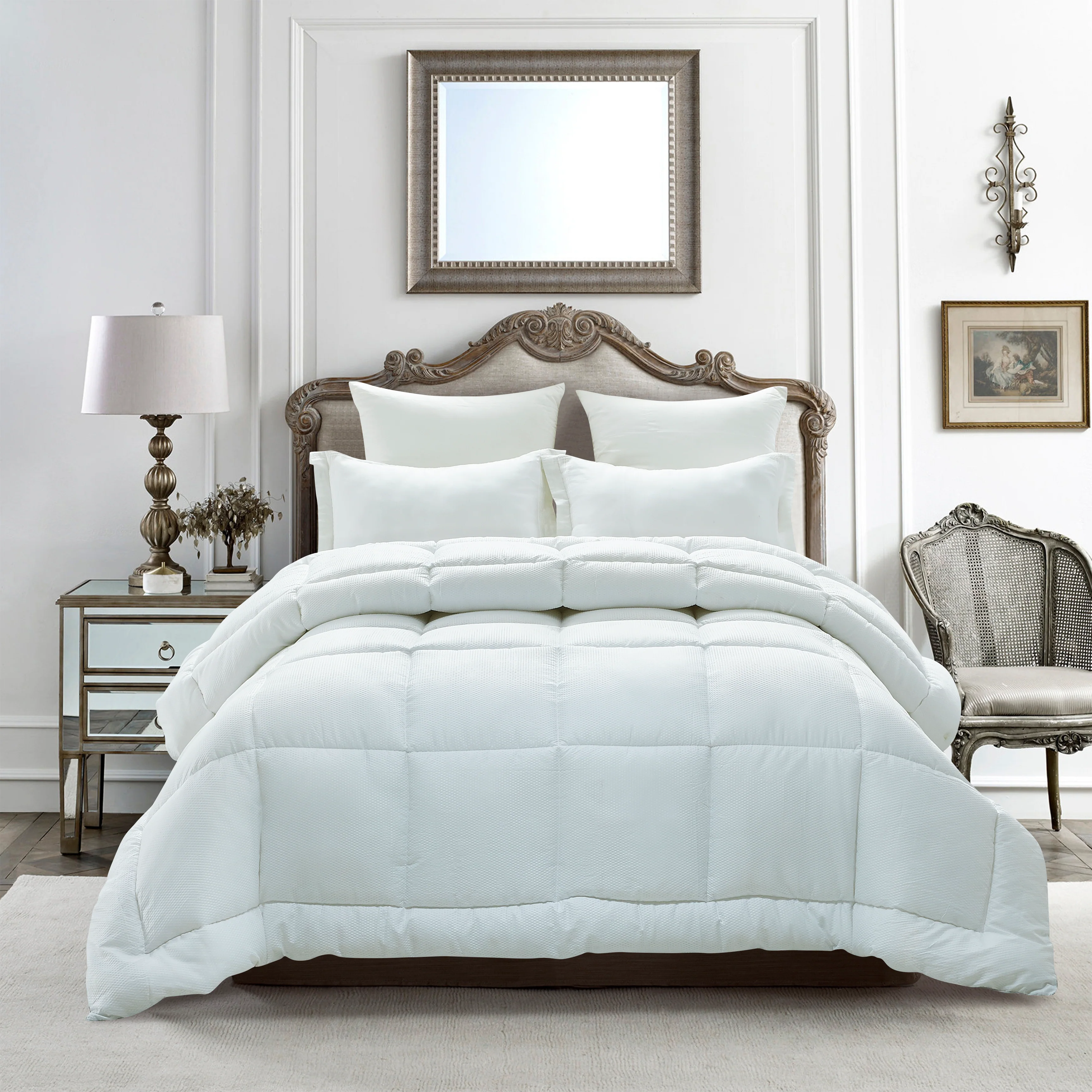 Cotton House Seersucker Twin Duvet - White