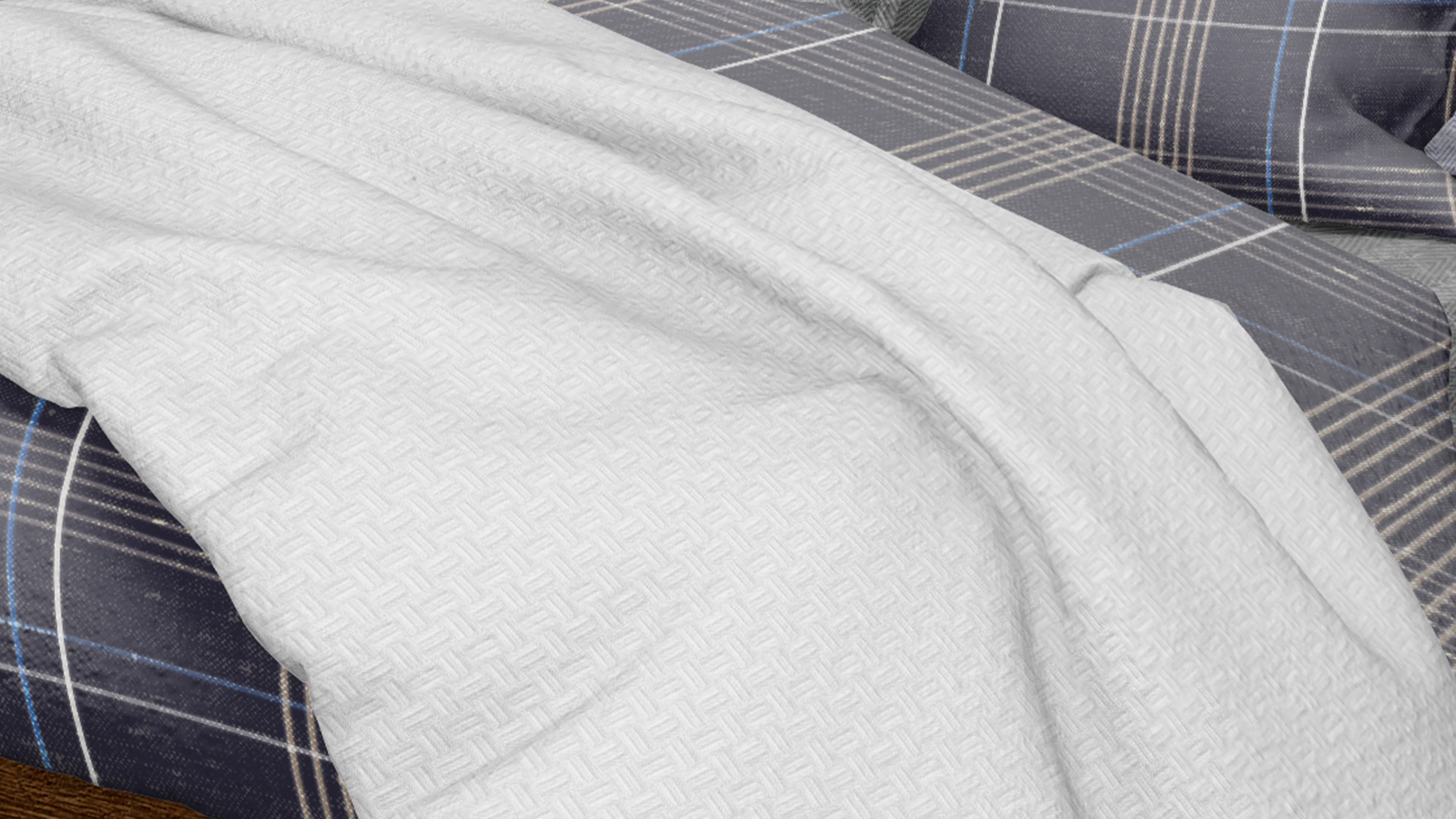 Cotton House Twin Textured Blanket - White - Image 3