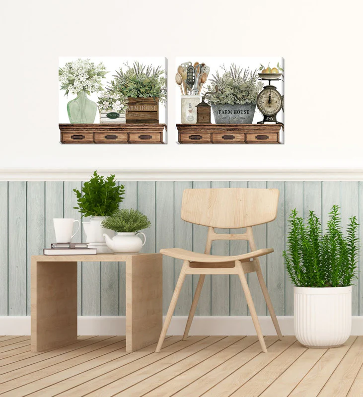 Country Flowers I Wall Art - Green/Light Brown - 20 X 16 - Image 2