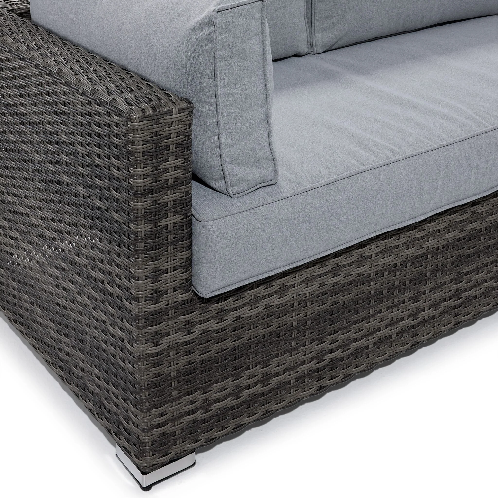 Cove 3 - Piece Outdoor Sectional - Dark Grey - Image 5