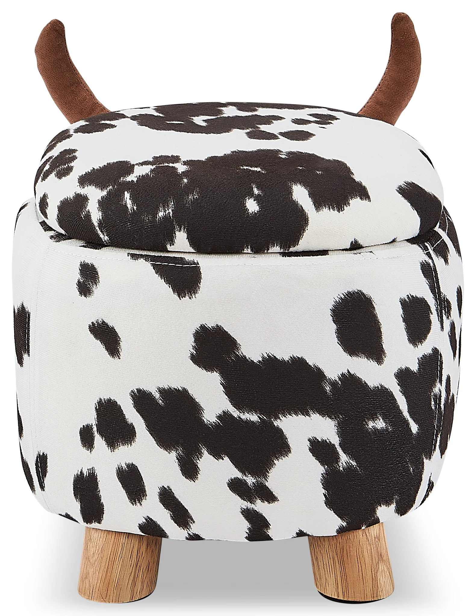 Cow Storage Ottoman - Black and White - Image 4