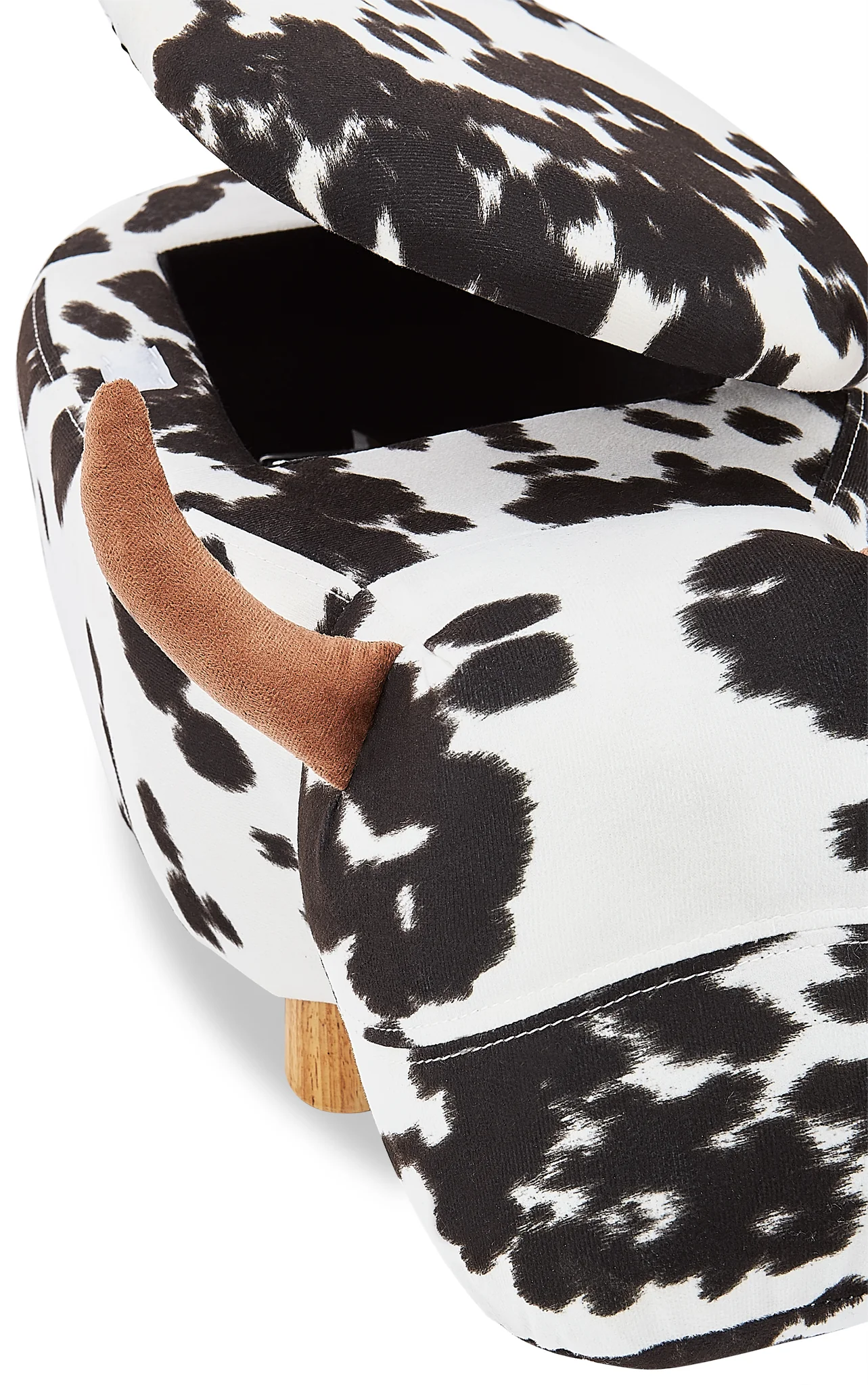 Cow Storage Ottoman - Black and White - Image 6