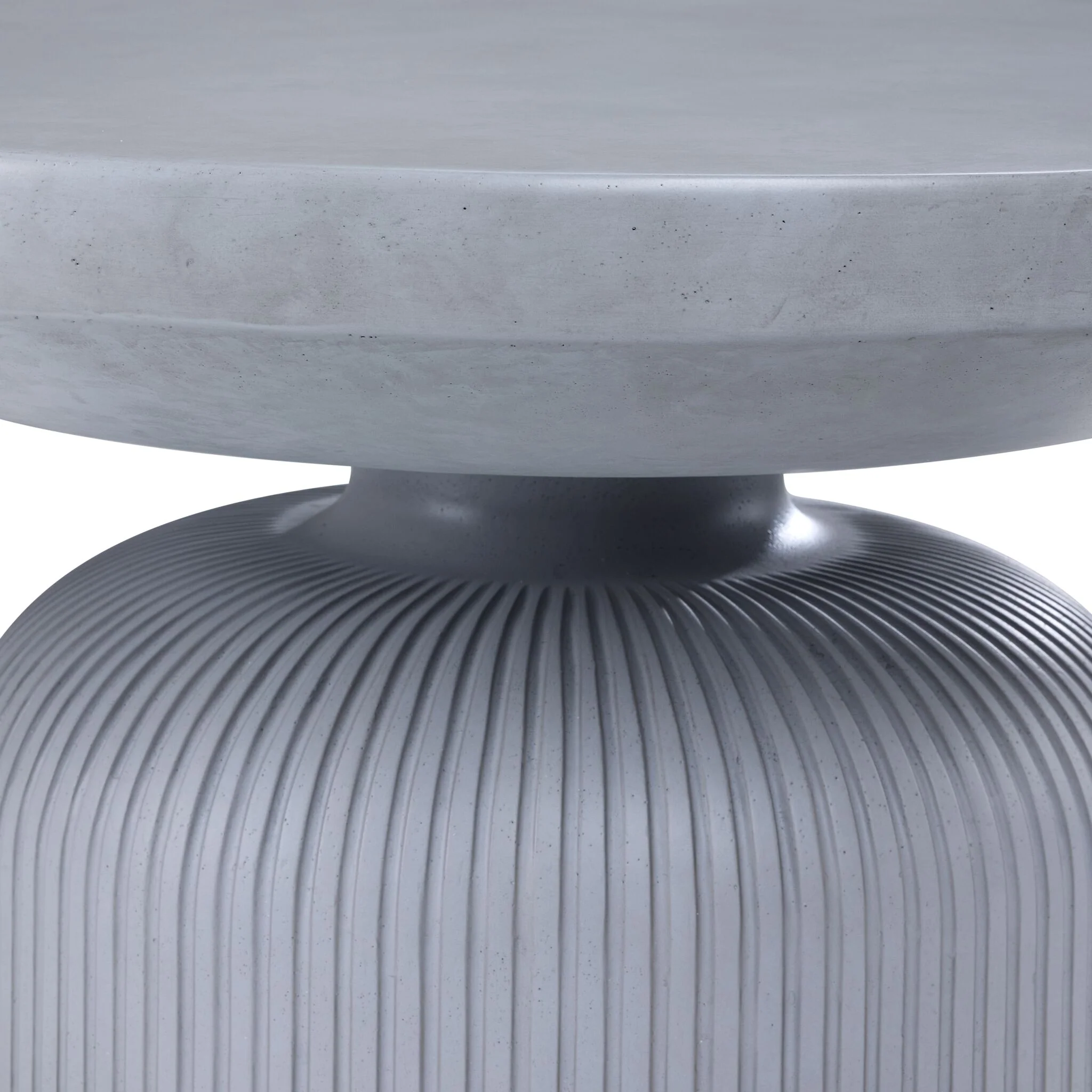 Crete Indoor/Outdoor Concrete Coffee Table - Weathered Grey - Image 3