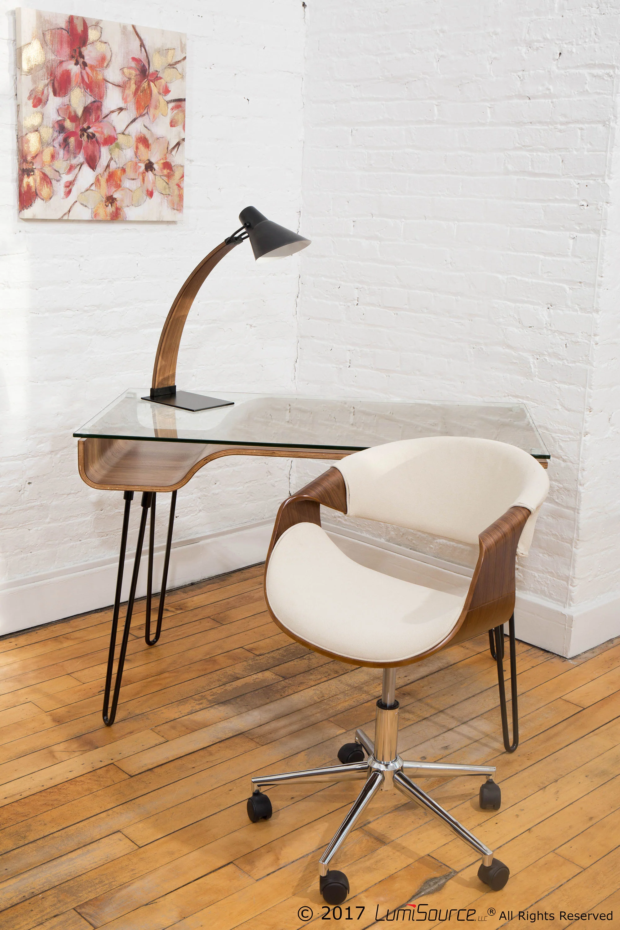 Curvo Office Chair - Cream - Image 8