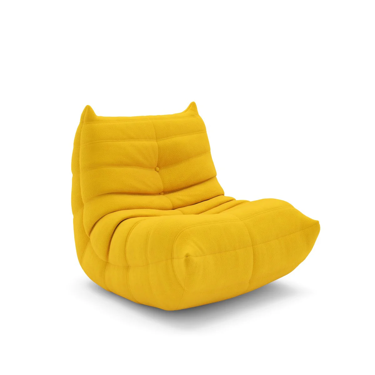 Daisy Kid's All-Foam Armless Chair - Pale Yellow