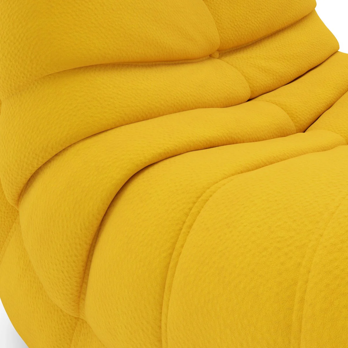 Daisy Kid's All-Foam Armless Chair - Pale Yellow - Image 3