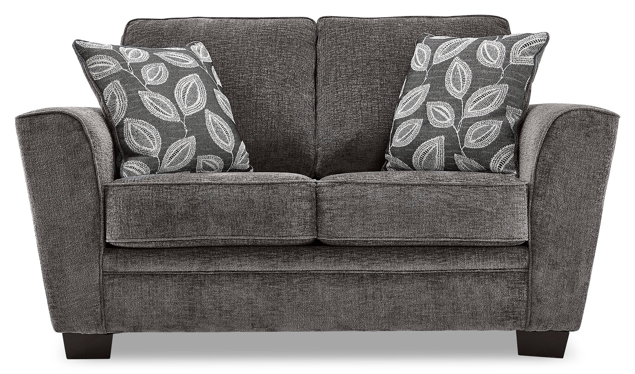 Daisy Sofa and Loveseat Set - Charcoal - Image 3