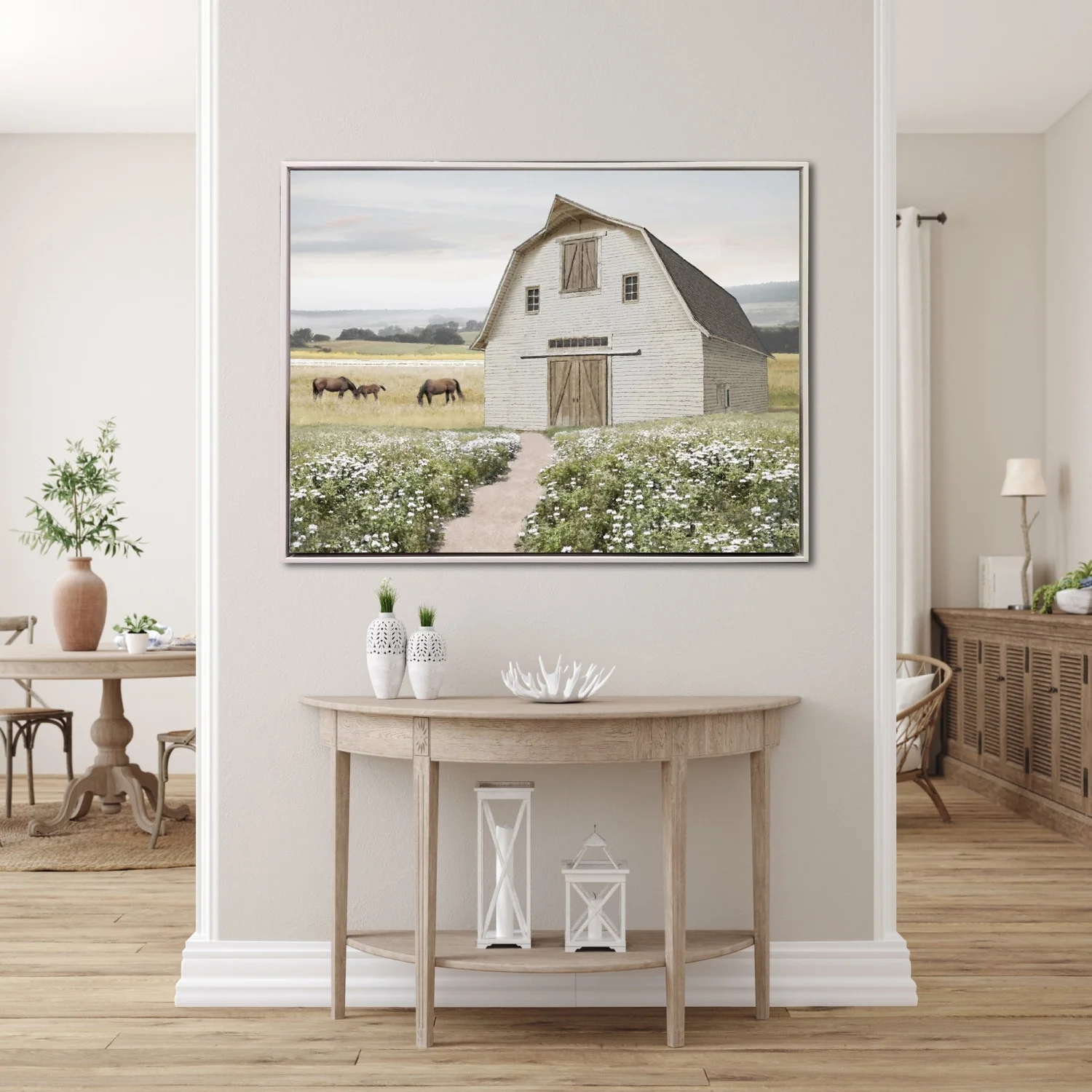 Daisyfield Dreams Wall Art - Green/Neutral - 30 X 40 - Image 2