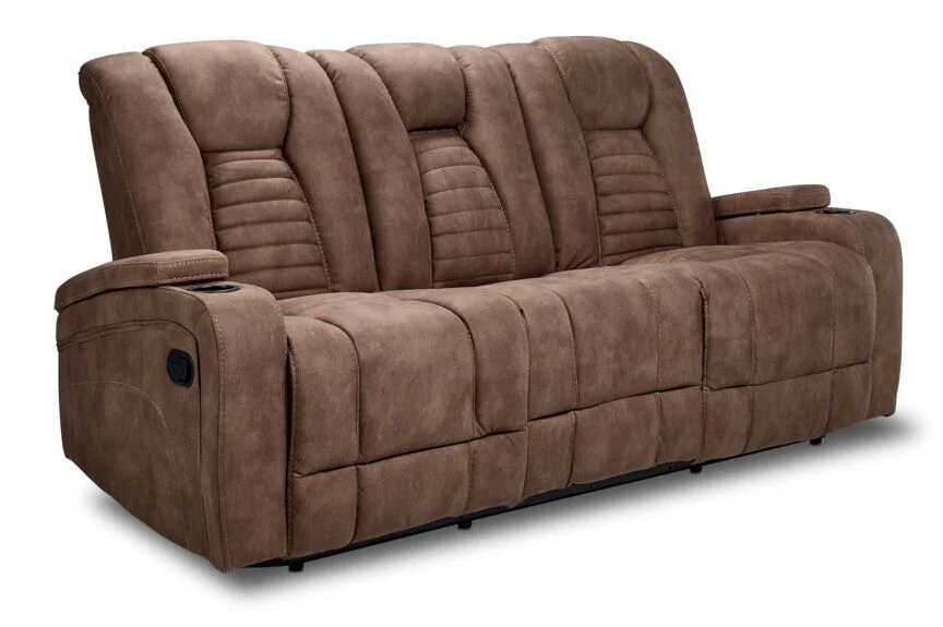 Dallas Reclining Sofa & Chair Set - Mocha - Image 2
