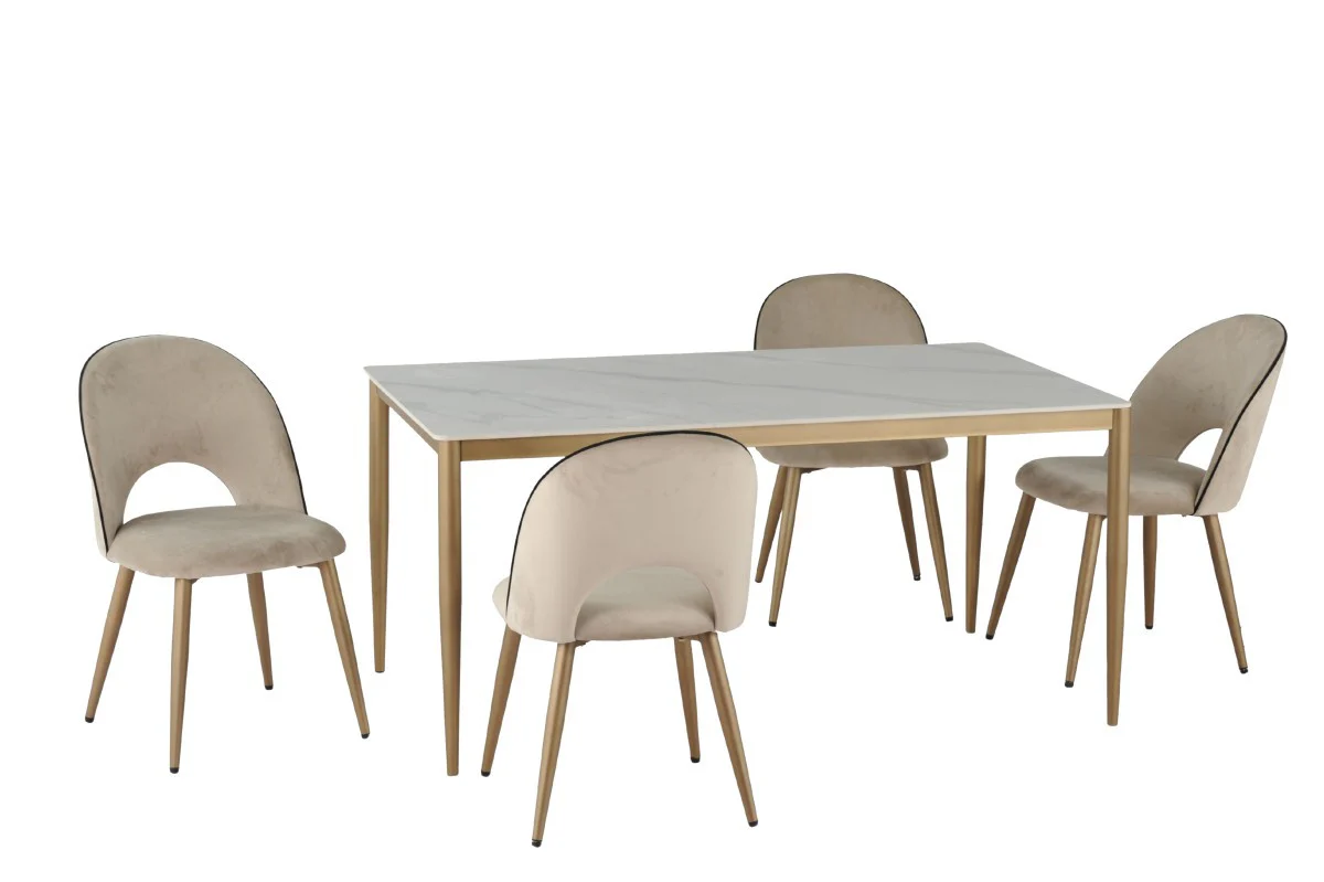 Dalva Dining Chair - Beige - Set of Two - Image 8