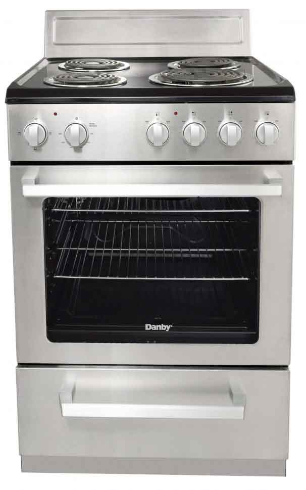 Danby Black and Stainless Coil Range 24" - DERM240BSSC - Image 2