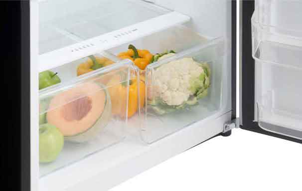 Danby 23.5" 10.1 Cu. Ft. Black And Stainless Look Top-Freezer Refrigerator - DFF101B1BSLDB - Image 2
