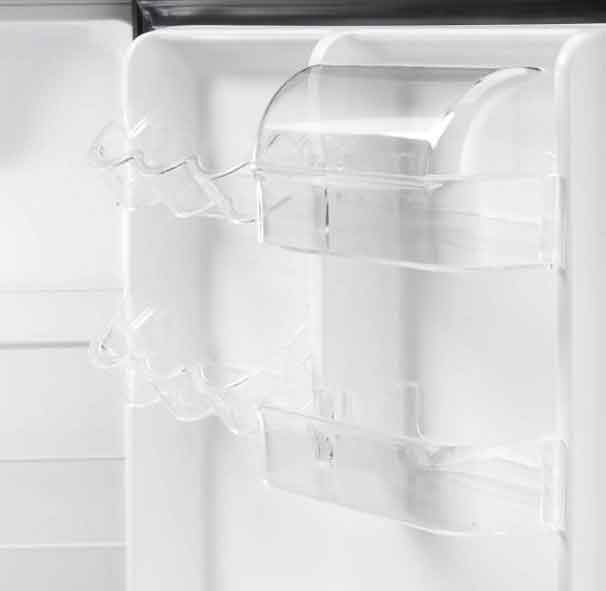 Danby 23.5" 10.1 Cu. Ft. Black And Stainless Look Top-Freezer Refrigerator - DFF101B1BSLDB - Image 4