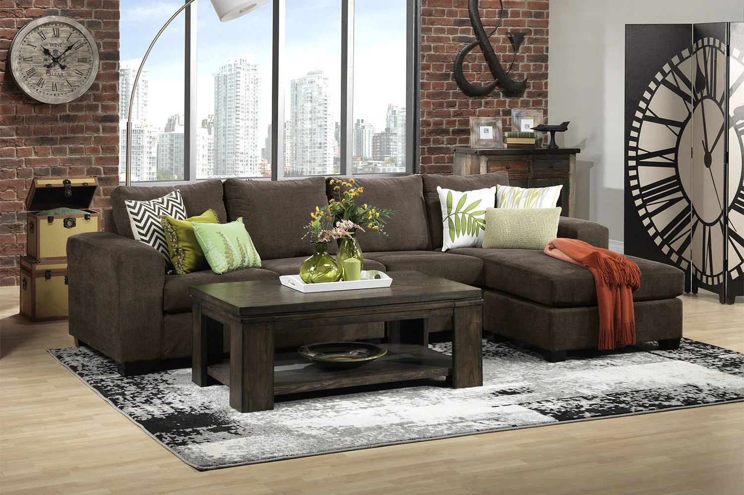 Danielle 2-Piece Sectional with Right-Facing Chaise - Java - Image 2