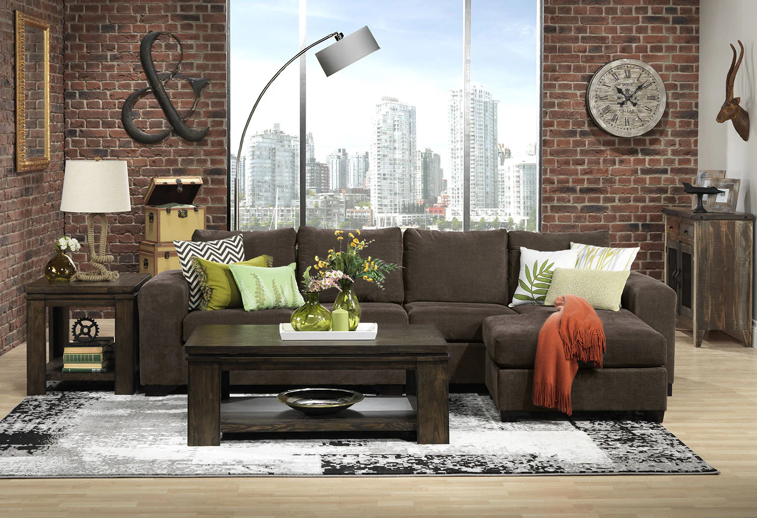 Danielle 2-Piece Sectional with Right-Facing Chaise - Java - Image 7