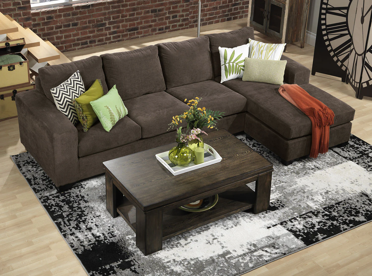 Danielle 2-Piece Sectional with Right-Facing Chaise - Java - Image 8