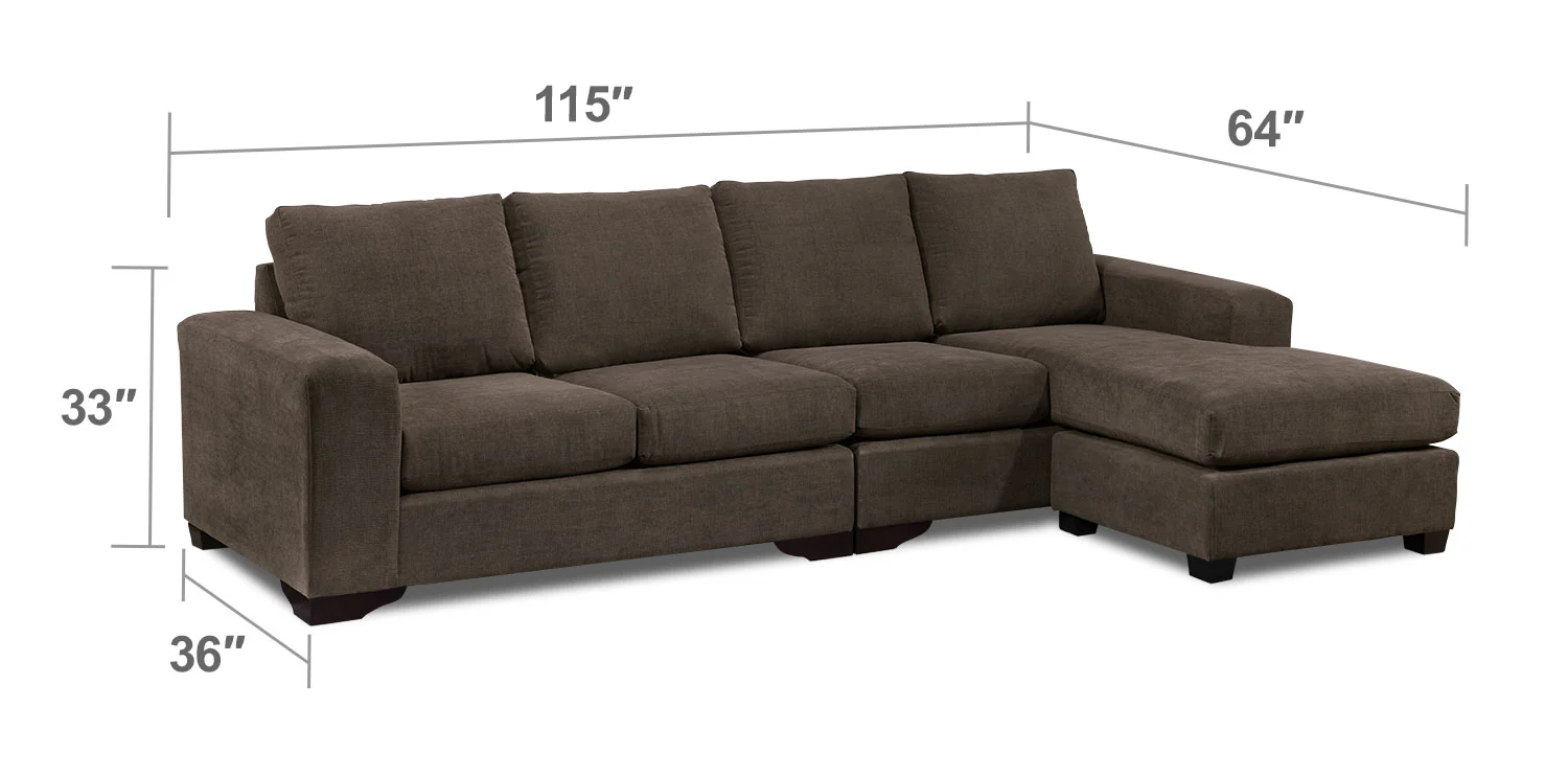 Danielle 2-Piece Sectional with Right-Facing Chaise - Java - Image 9