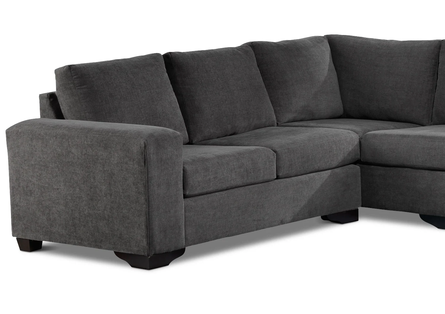 Danielle 3-Piece Sectional with Right-Facing Corner Wedge - Grey - Image 3